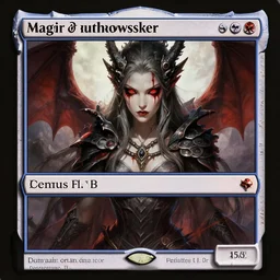 a dragon priestess with bloody eyes by greg rutkowski in the style of magic the gathering