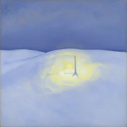light through the snow expressive art by gaugin