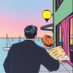a close - up grainy risograph, pastel colors painting of a scene from the requiem for a dream by moebius