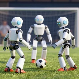 robots playing soccer