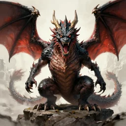 an angry dragon