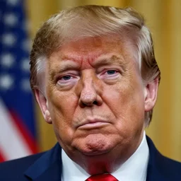 donald trump with extremely wrinkled elderly skin, portrait, 7 0 mm, dslr, full frame, high aperture, award winning