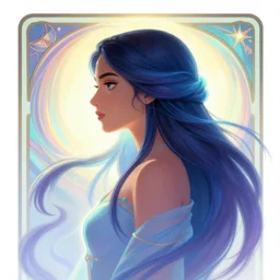 side portrait, maya ali, wind sorcerer!, gloomhaven, soft, smooth, luminescent, art nouveau tarot, backlit glow, colorful swirly ripples, gaudy colors, aesthetic octane render, unreal engine, pre raphaelite, 8 k, by mucha, ilya kuvshinov, cushart krenz