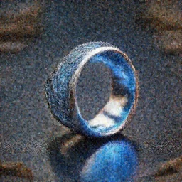 a fantasy ring, blue glow, realistic reflections, intricate details, cinematic lighting, depth of field, octane render