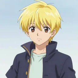 young blonde boy fantasy thief, tsubasa chronicles, anime style