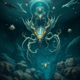 creatures infusion digitaltransformation images underwater astrophotography madewithunity luscious contemporaryart kaur fractal submerged [... ] natgeo fractal apocalyptic illustration groundwater venetian
