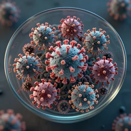 viruses within a [ bowl ]!!!, trending on artstation, cgsociety, [ overhead view ]!!, 4 k quality, intricately defined, professional photography, complexly detailed, polycount