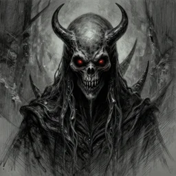 cthulhu, digital art, portrait, dark, horror, pen sketch