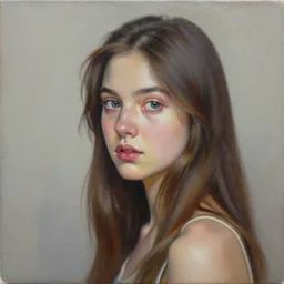 painting of a girl in the style of chris mars, hyper realistic