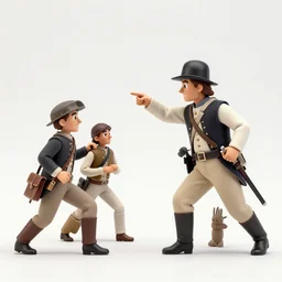a puppet show reenactment of custer's last stand