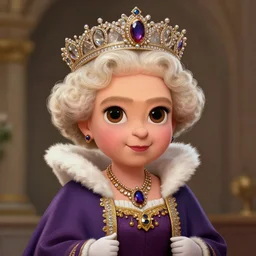 cute little anthropomorphic queen elizabeth cute and adorable, pretty, beautiful, dnd character art portrait, matte fantasy painting, deviantart artstation, by jason felix by steve argyle by tyler jacobson by peter mohrbacher, cinema