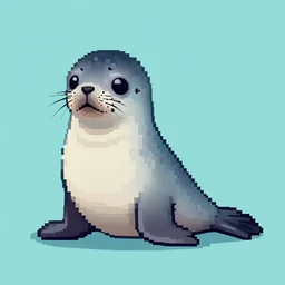 faerie seal cub. heavily stylized pixel art by award - winning pixel artist, ( ( ( watercolor ) ) ), geometric, cinematic lighting, 6 4 bit.