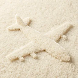 plane made of rice