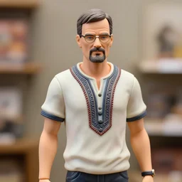 figurine of walter white wearing an elegant summer blouse, personification, official store photo, commercial photo, featured on amiami, lovecraftian, 8 k, 8 5 mm, beautiful composition