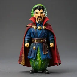 a pickle shaped as doctor strange