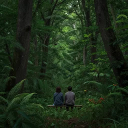 that night in the forest, we experienced both fear and peace together. While the shade of green and long-leaved trees in the forest, which we witnessed on both sides, drove us to fear, the sound of insects and birds reminded us that we were not alone and caused us to feel peaceful. Apart from the forest's scent of flowers and trees, we were all fascinated by its lush leaves, colorful fruits and birds flying around.