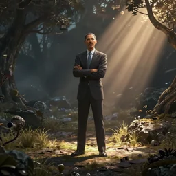Screenshot of Obama as a boss in Dark Souls