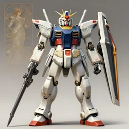 a ultra detailed Gundam, diffuse lighting, fantasy, intricate, elegant, highly detailed, lifelike, photorealistic, digital painting, artstation, illustration, concept art, smooth, sharp focus, art by John Collier and Albert Aublet and Krenz Cushart and Artem Demura and Alphonse Mucha