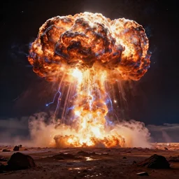 a nuclear explosion of cosmic energy landscape
