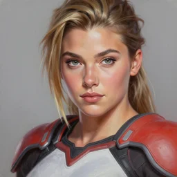 portrait painting of beautiful bodybuilder zarya from overwatch, sharp focus, award - winning, beautiful eyes, perfect eyes, trending on artstation, masterpiece, highly detailed, intricate. art by josan gonzales and moebius and deathburger