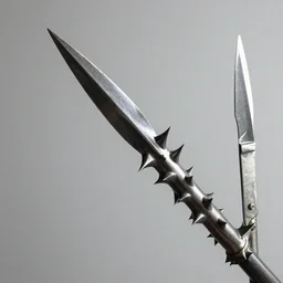 spikes, pins, needles, thorns, nails, skewers, spear, harpoon, knife