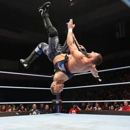 Paul Heyman climbing into a wresting ring