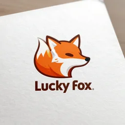design concept logo for a company calle lucky fox
