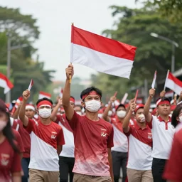 indonesian people celebrate independence day