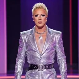 broadcast still of jordan peterson in drag as a contestant of ru paul's drag race, 4 k