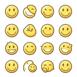 set of smiley icons vector asset pack