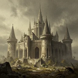 an abandoned kingdom, stippled light, dramatic lighting, editorial illustration, detailed, fine texture, concept art, deviantart, art station landscape greg rutkowski