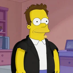 elon musk as a simpsons character, matt groening