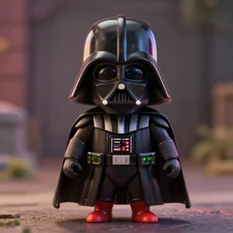 darth vader as nendoroid in the croods movie style, anime, disney, pixar, 8 k, hd, dof, kodak film, volumetric lighting, subsurface scattering, photorealistic, octane render, details