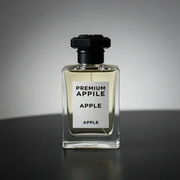 premium apple perfume, on a black matte table, ultra detail, cinematic lighting, symmetrical, rendered, 4k