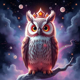 a dreamy otherworldly 3 d render of wise owl, pixiv fanbox, dramatic lighting, maximalist pastel color palette, splatter paint, pixar and disney exploded - view drawing, graphic novel by fiona staples and dustin nguyen, peter elson, alan bean, wangechi mutu, clean cel shaded vector art, trending on artstation