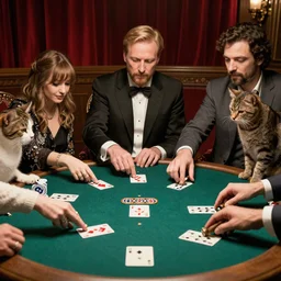 cats playing poker at the cigar club, award winning national geographic