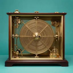 professional display photograph of a mutoscope, teal background, very intricate, very detailed, 8 k