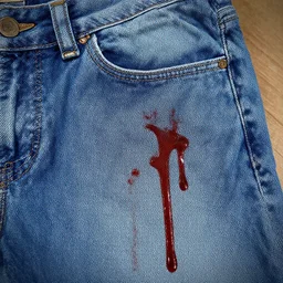 blue jeans and bloody tears.