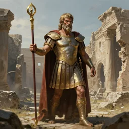 a monster at the kingdom of julius caesar by world renowned artist, trending artstation, historical artworks, ruins, hiperdetailed
