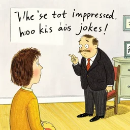 she's not impressed with his joke, illustrated by edward gorey, maurice sendak