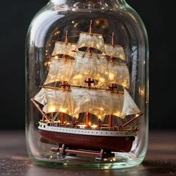 model ship in a bottle