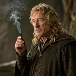 morgan freeman starring as gimli in lord of the rings, high detail shot, smoking, render, cgsociety, photorealism