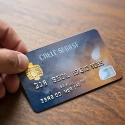 a cut in half credit card