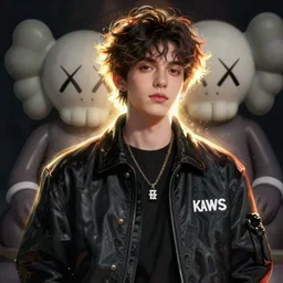 streetwear fashion influencer character illustration influenced by kaws