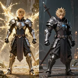 Warrior of Light, versus the FFXIV Final Sineater, incredible detail,