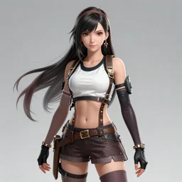 character art of tifa lockhart set in midgar, high quality, trending on artstation