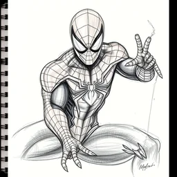 photorealistic, hyperdetailed, sketch of spider - man, by todd mcfarlane