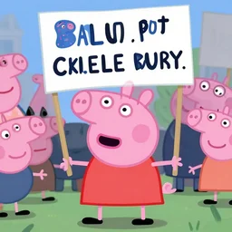 peppa pig is furious at the government for the patel bill ammendments to peaceful protest
