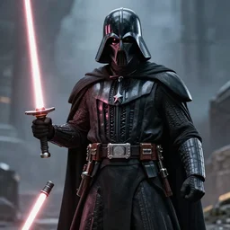 a menacing sith warrior, hyper realism, detailed, masterpiece