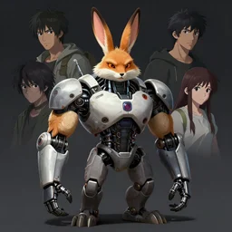 anthropomorphic rabbit fox bodybuilder cyborg robot portrait, horror, game design fanart by concept artist gervasio canda, behance hd by jesper ejsing, by rhads, makoto shinkai and lois van baarle, ilya kuvshinov